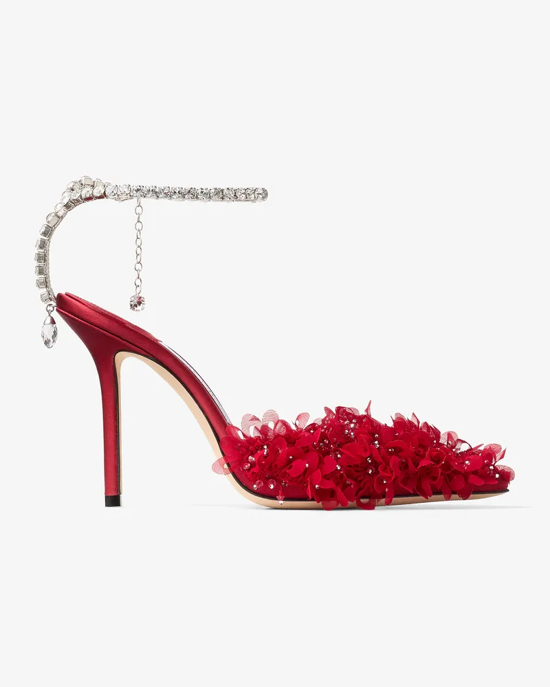 Jimmy Choo Saeda 100 Rubinrot