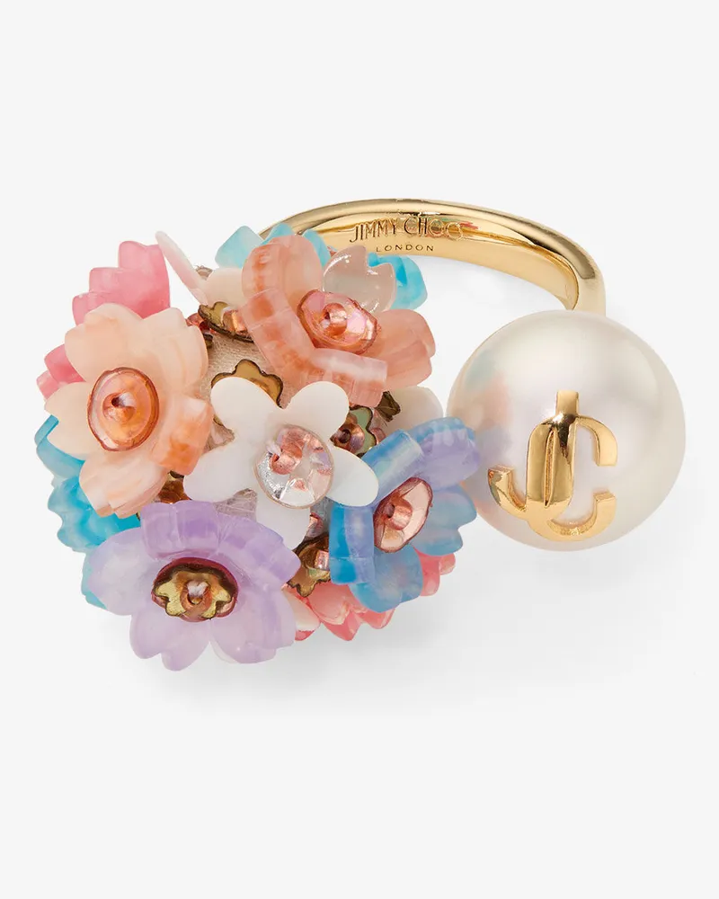 Jimmy Choo Daisy Pearl Ring Mehrfarbig