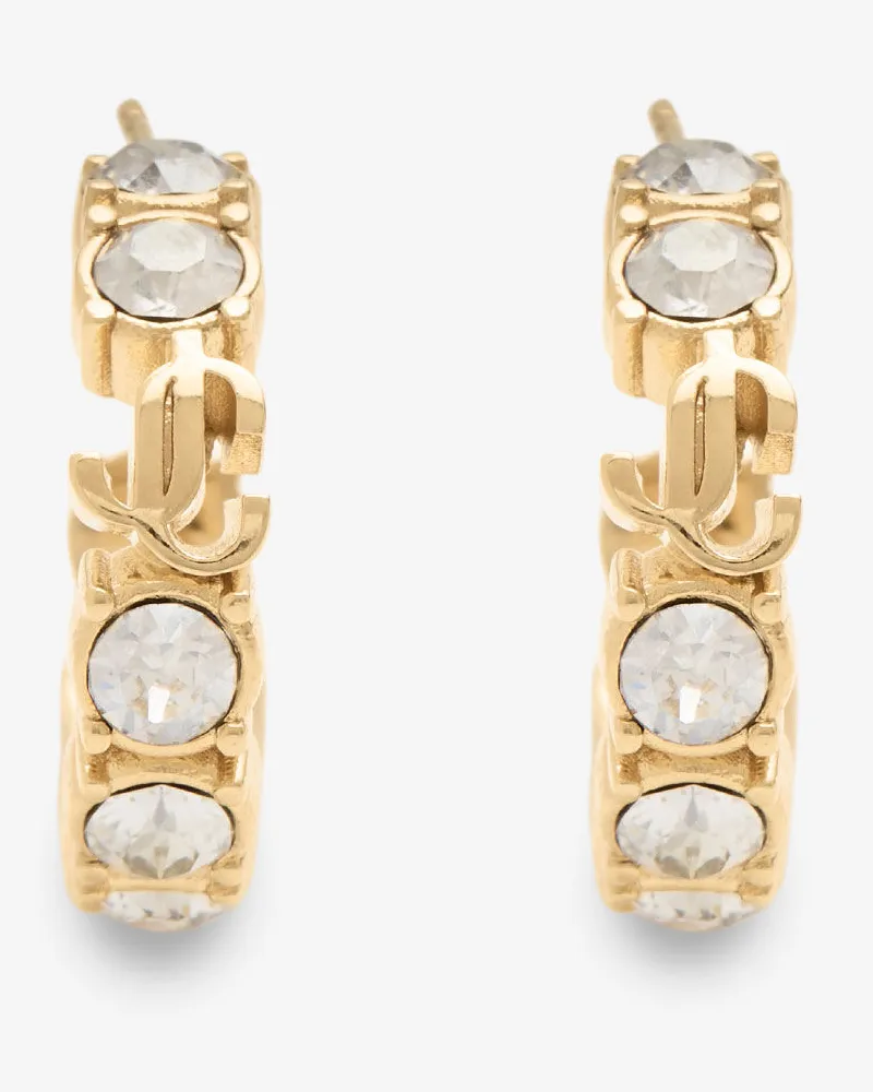 Jimmy Choo Jc Crystal Hoops Gold