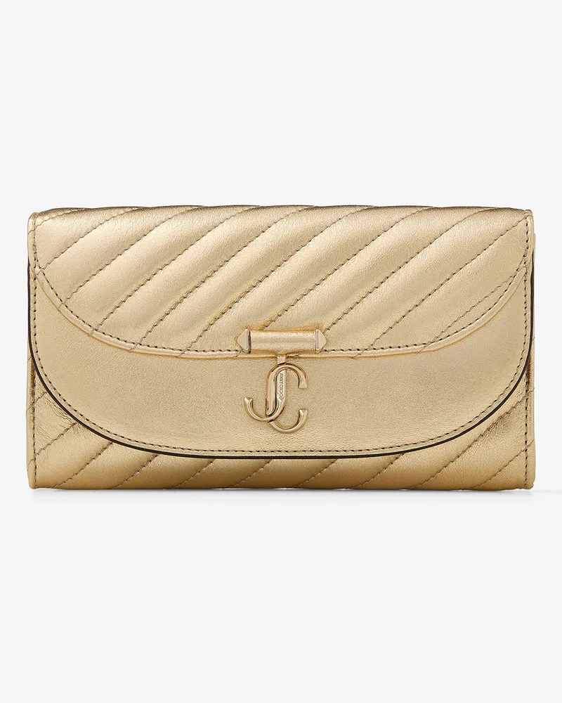 Jimmy Choo Curve Wallet With Chain Gold