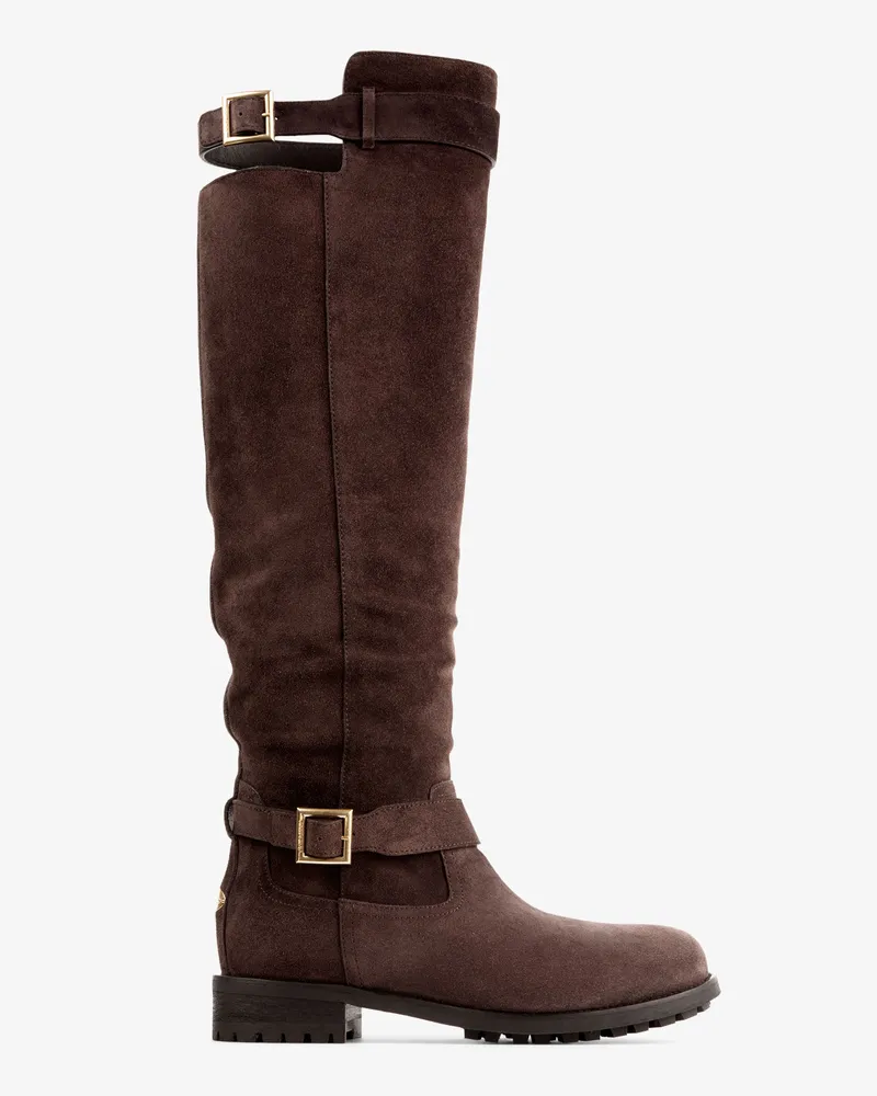 Jimmy Choo Biker Knee Boot Schokolade