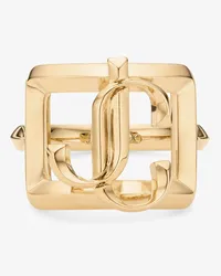 Jimmy Choo Square Jc Slim Ring Silver