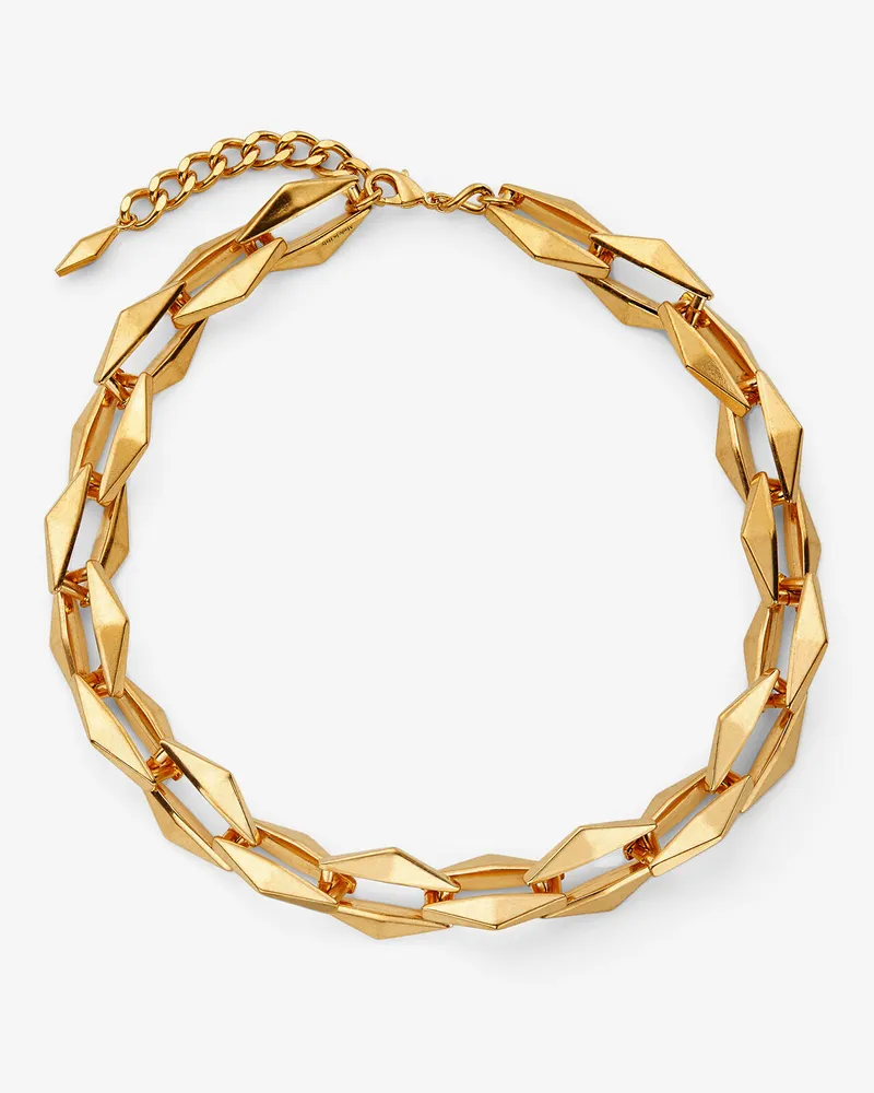 Jimmy Choo Diamond Chain Necklace Doré
