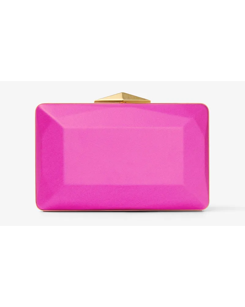 Jimmy Choo Diamond Box Clutch Fuchsia