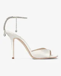 Jimmy Choo Saeda Sandal 100 Elfenbeinweiß