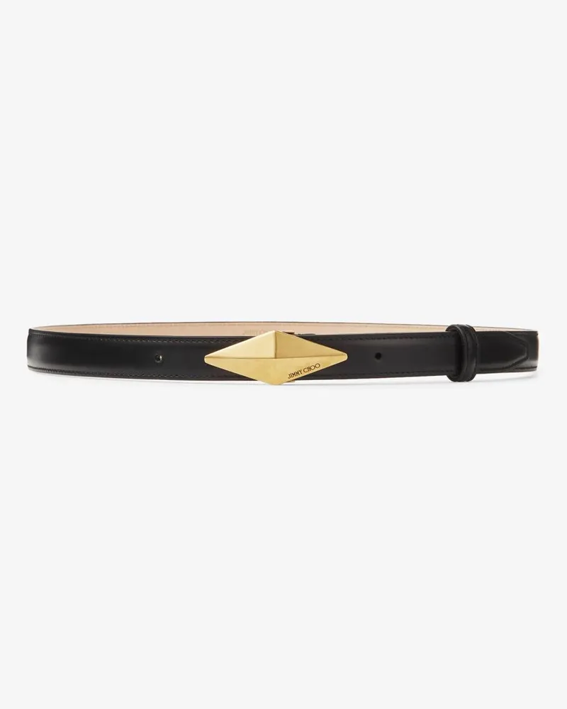 Jimmy Choo Diamond Clasp Belt Schwarz