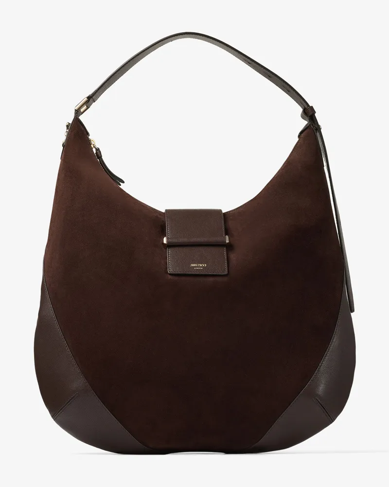 Jimmy Choo Bar Hobo Medium Schokoladenbraun