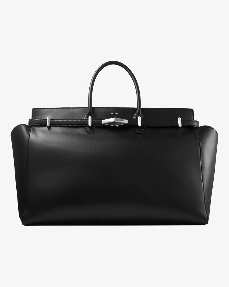 Jimmy Choo Diamond Belted Top Handle Large Schwarz