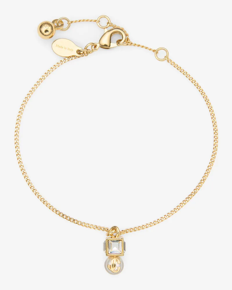 Jimmy Choo Jc Pearl Cube Bracelet Gold