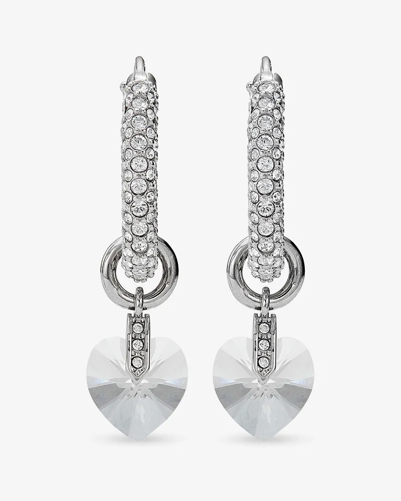Jimmy Choo Heart Hoops Silber