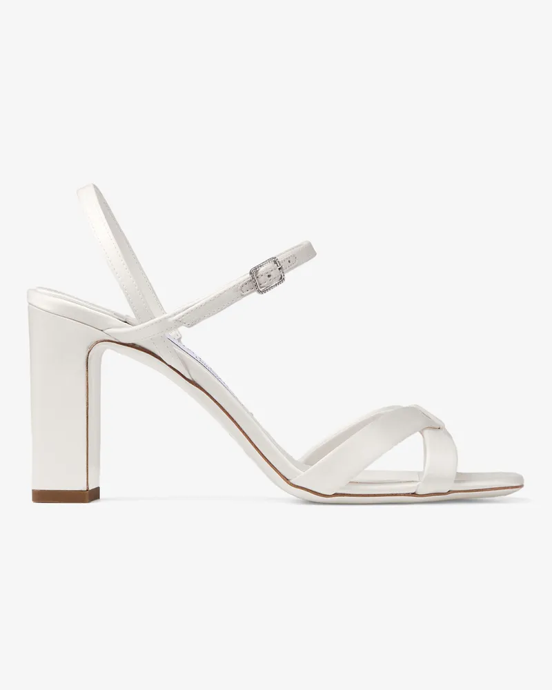 Jimmy Choo Elsy Block Heel 85 Elfenbein