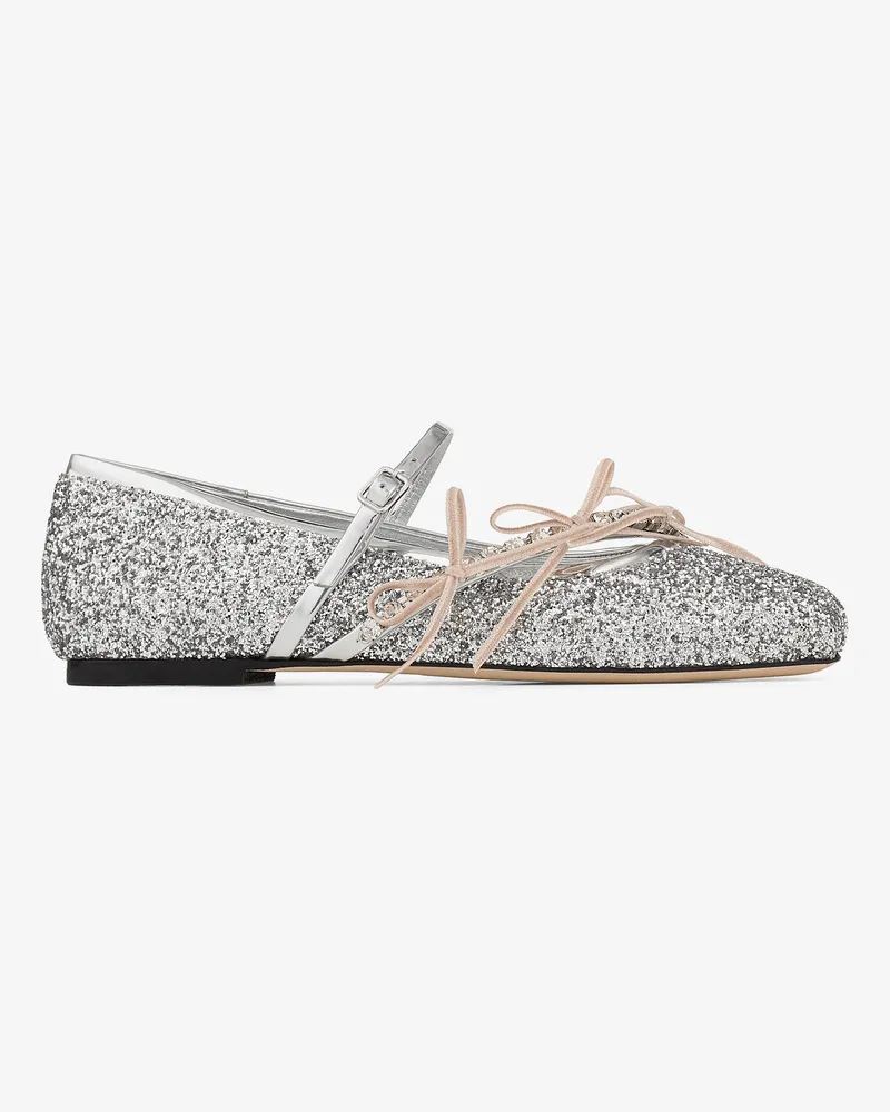 Jimmy Choo Loli Ballerina Silber