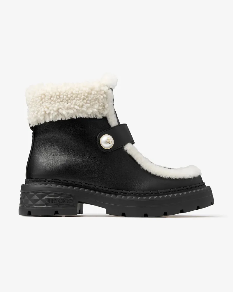 Jimmy Choo Shea Ankle Boot Flat Schwarznatur