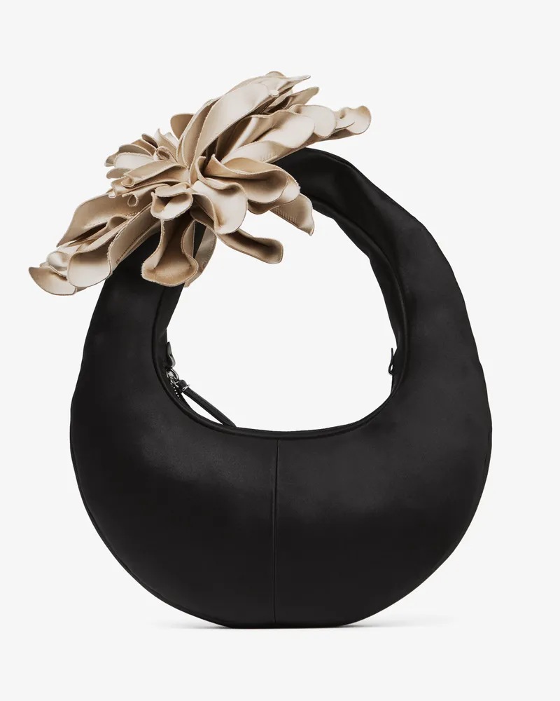 Jimmy Choo Flower Hobo Schwarz