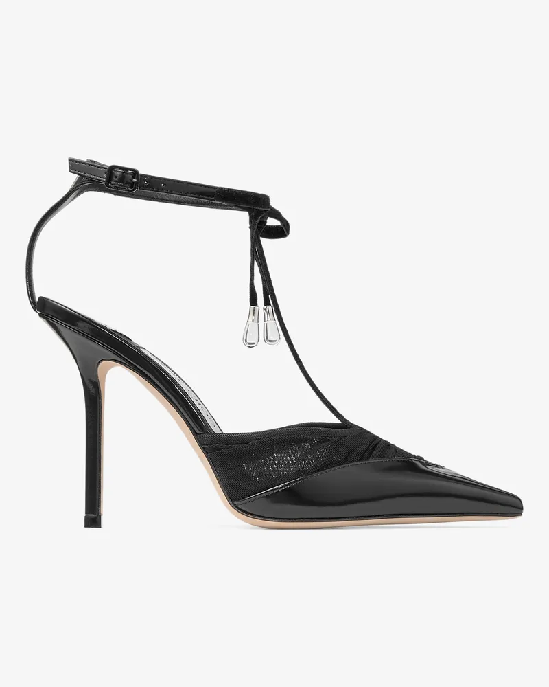 Jimmy Choo Afia Mesh 100 Schwarz