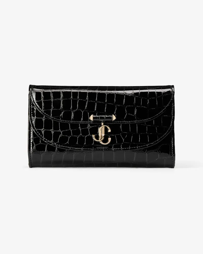 Jimmy Choo Avenue Curve Wallet Chain Schwarz