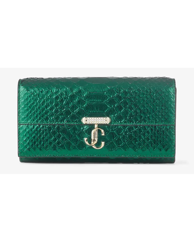 Jimmy Choo Avenue Wallet With Chain Dark