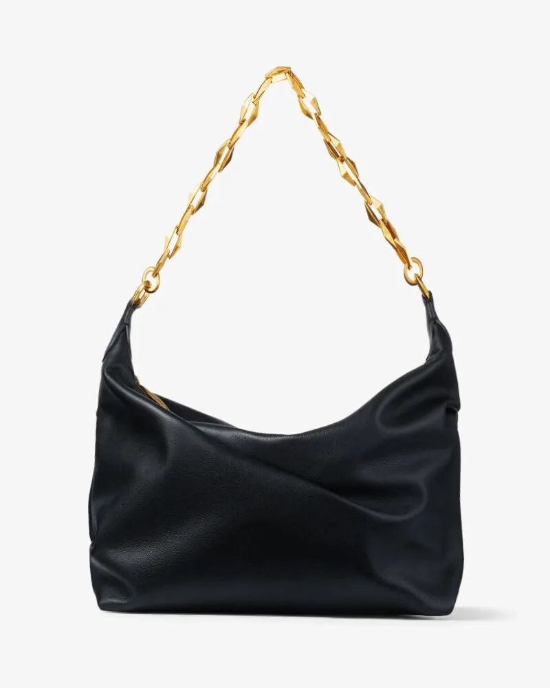 Jimmy Choo Diamond Soft Hobo Small Schwarz