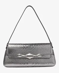 Jimmy Choo Diamond Shoulder East-West Dunkelsilber