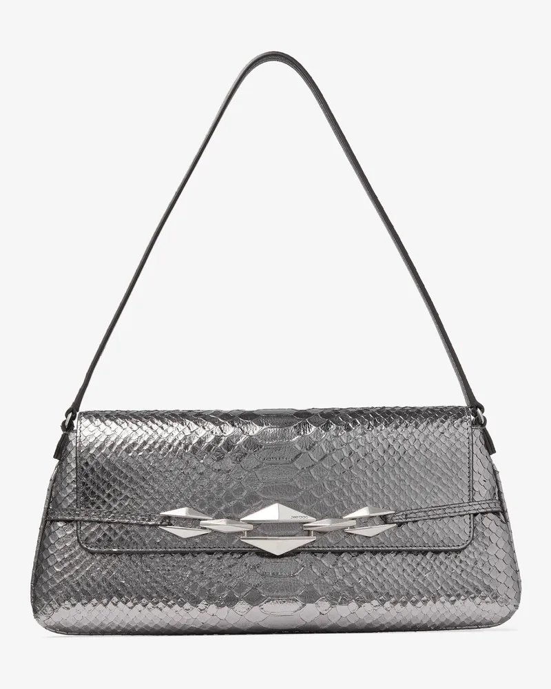 Jimmy Choo Diamond Shoulder East-West Dunkelsilber