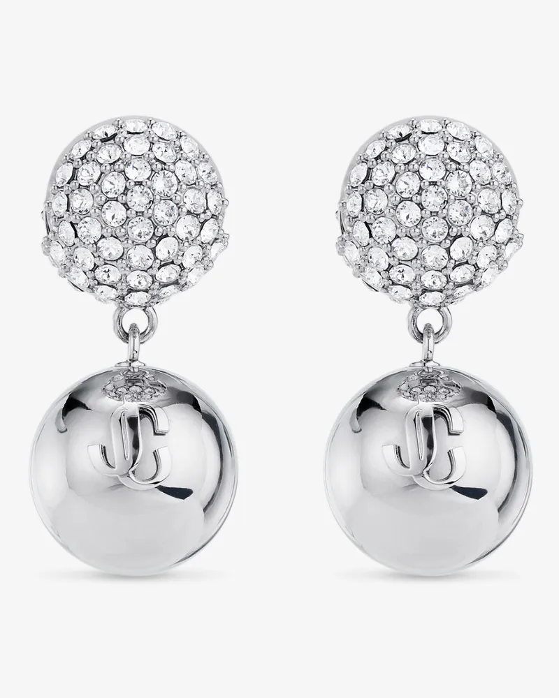 Jimmy Choo Double Sphere Earrings Silber