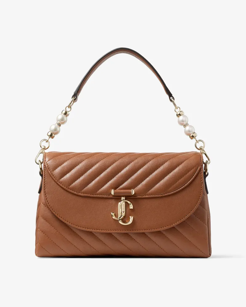 Jimmy Choo Curve Top Handle Tan