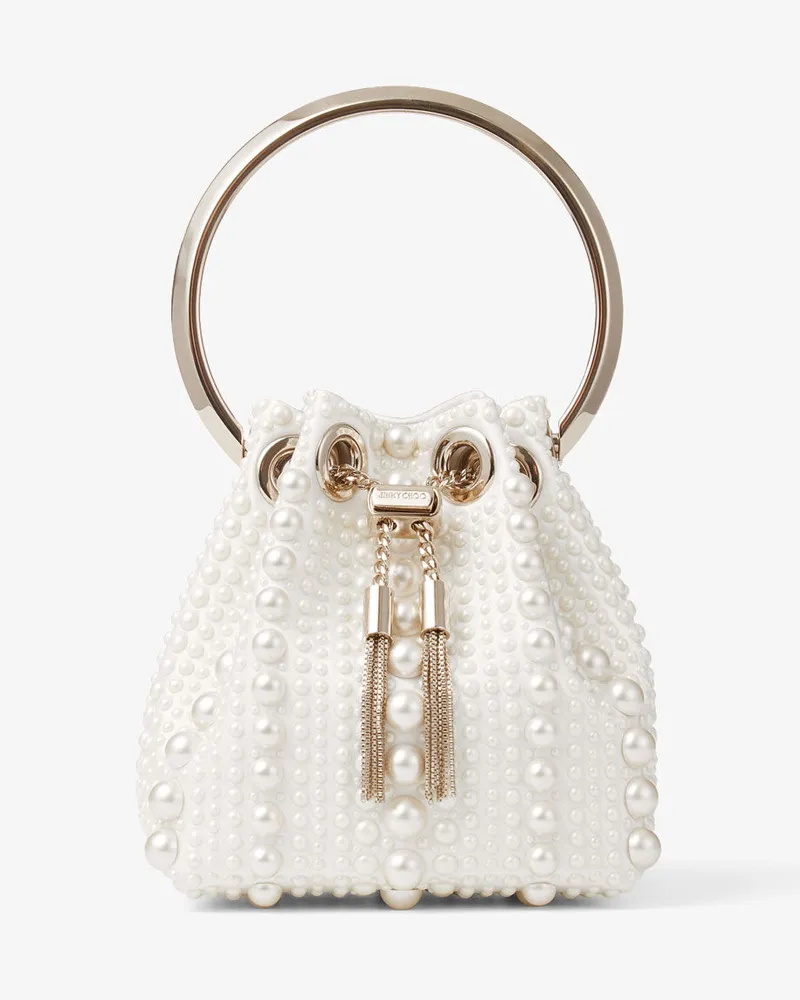 Jimmy Choo Micro Bon Bon Elfenbein