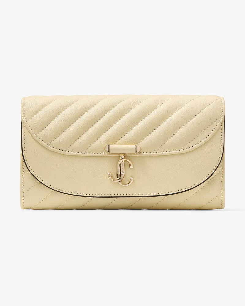 Jimmy Choo Curve Wallet With Chain Buttermilk