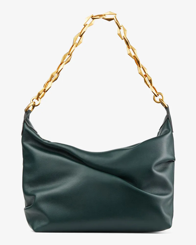 Jimmy Choo Diamond Soft Hobo/S Dunkelgrün