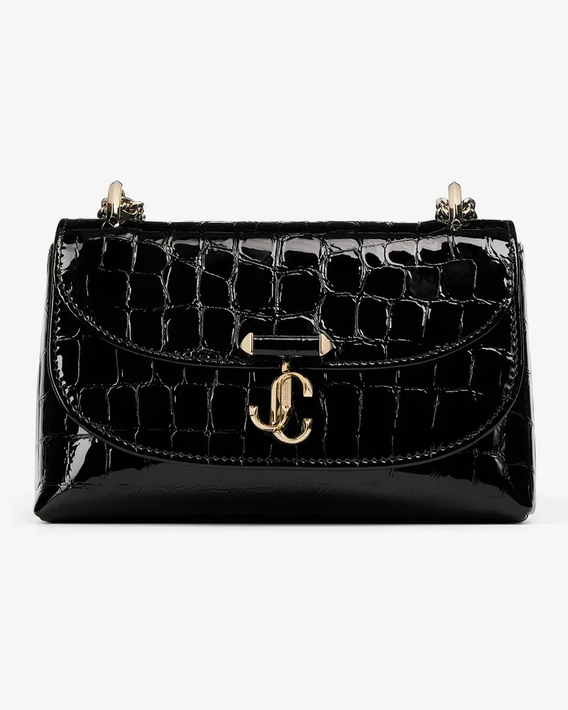 Jimmy Choo Avenue Curve Crossbody Small Schwarz