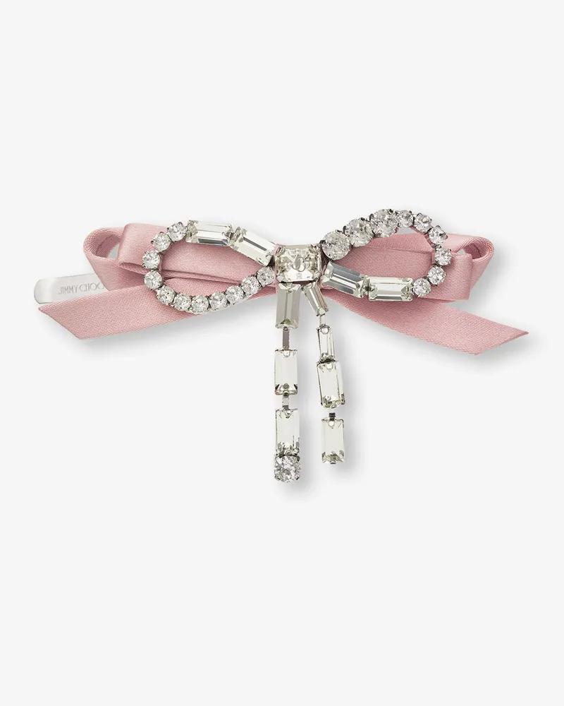 Jimmy Choo Crystal Bow Slide Rosa