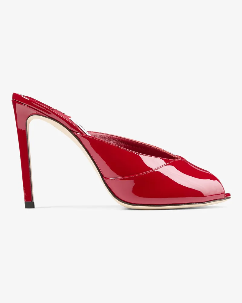 Jimmy Choo Brigitte Mule 100 Rubinrot