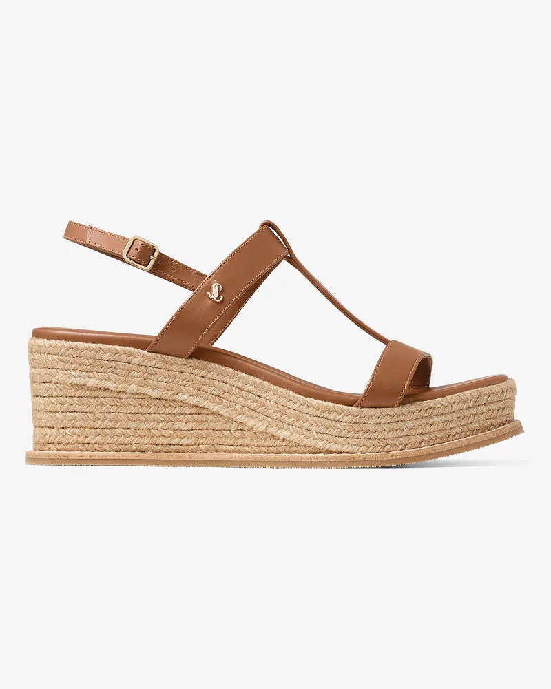 Jimmy Choo Theia Wedge 60 Hellbraun