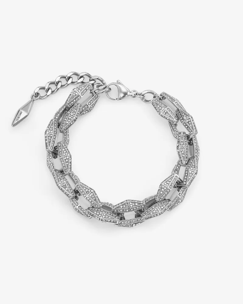 Jimmy Choo Diamond Chain Bracelet Silber