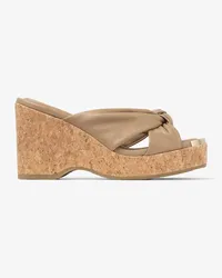 Jimmy Choo Avenue Wedge 95 Biscuit