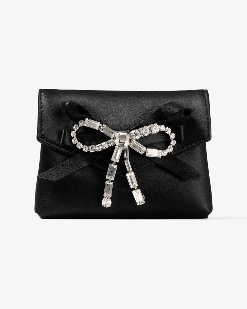 Jimmy Choo Soft Card Holder With Chain Schwarz