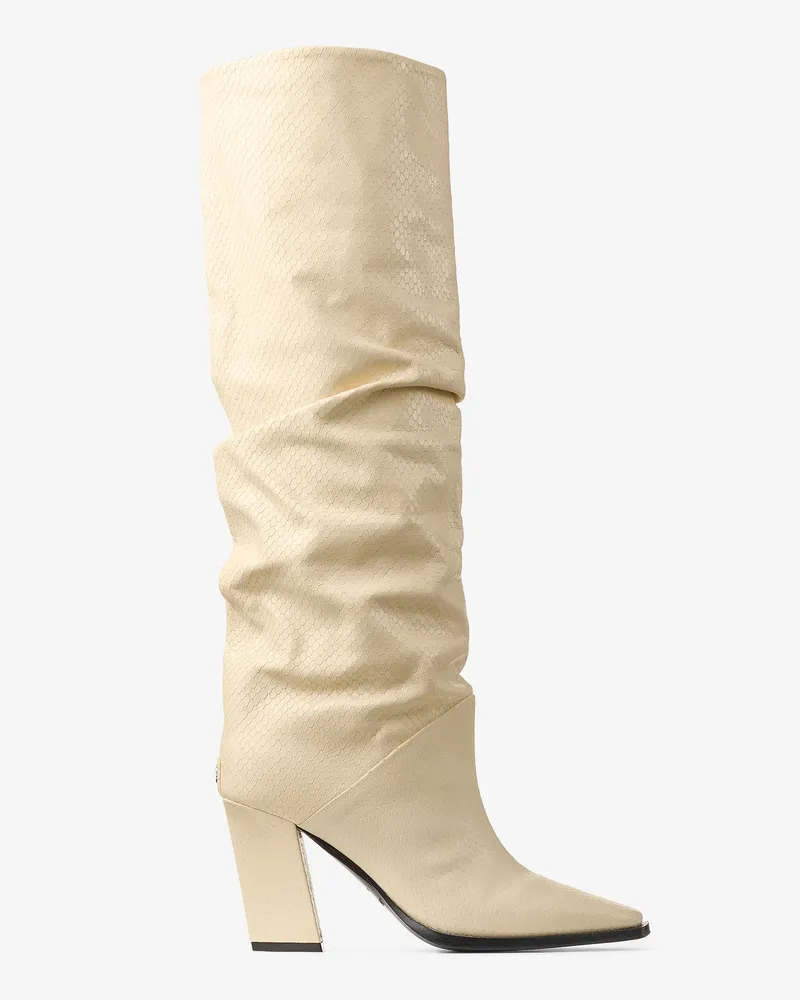 Jimmy Choo Hart Knee Boot 85 Buttermilch