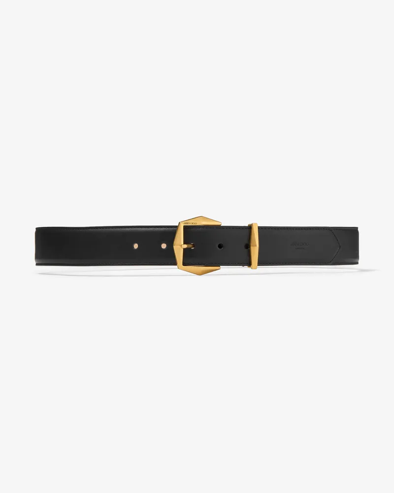 Jimmy Choo Diamond Buckle Belt Black