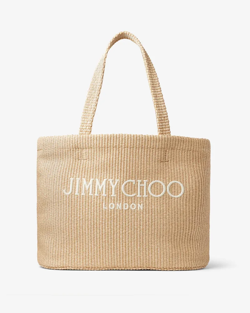 Jimmy Choo Beach Tote East-West Naturel