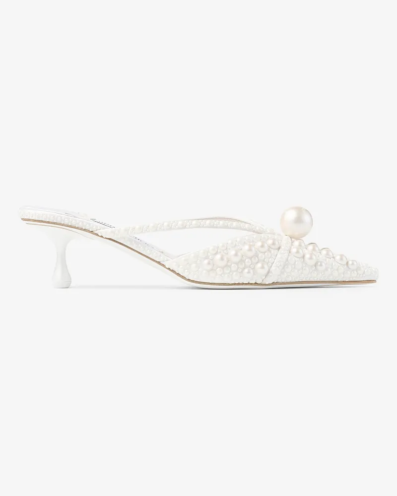 Jimmy Choo Sana Mule 50 Weiss