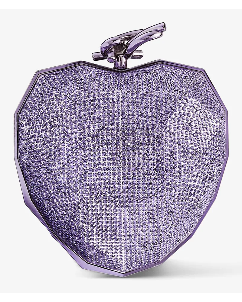 Jimmy Choo Faceted Heart Clutch Tanzanite