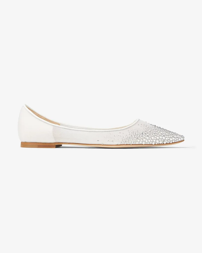 Jimmy Choo Love Flat Weiss