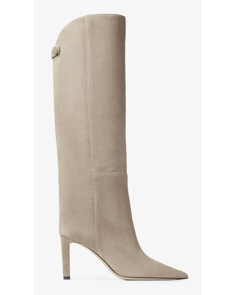 Jimmy Choo Alizze Knee Boot 85 Graubraun