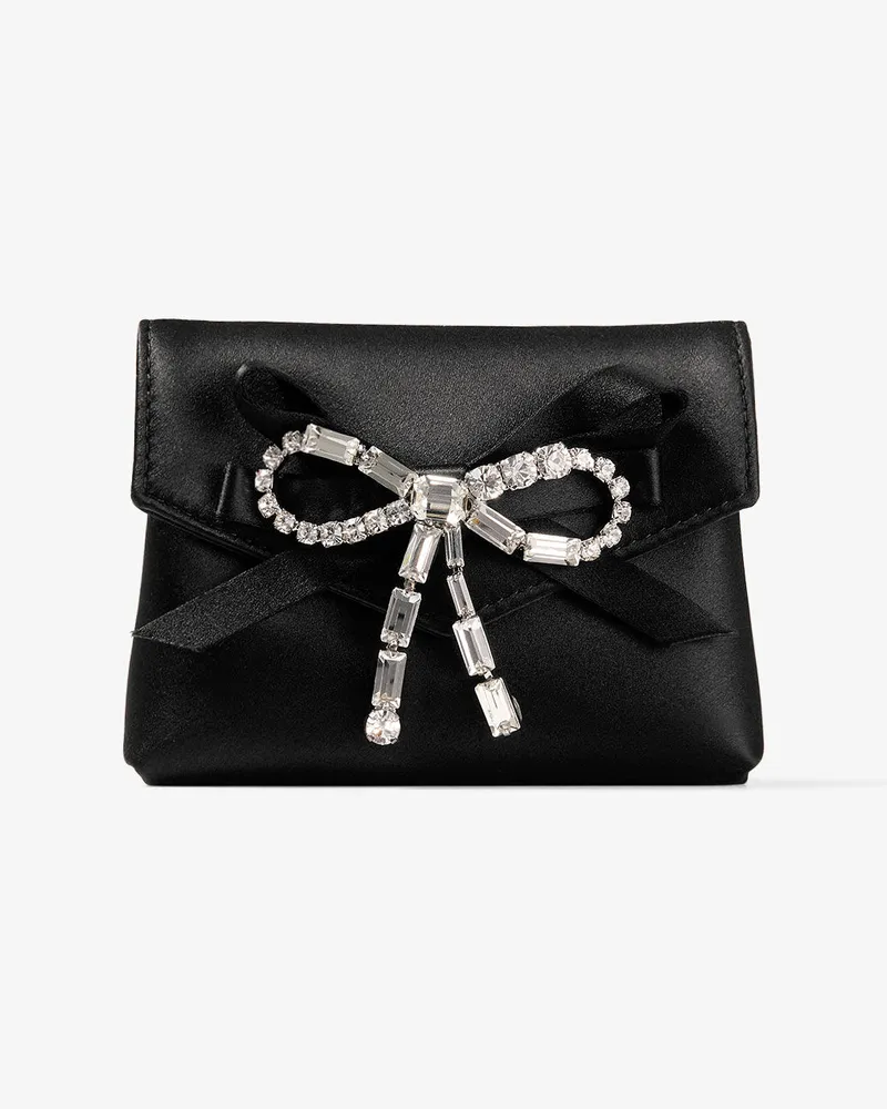 Jimmy Choo Soft Card Holder With Chain Schwarz