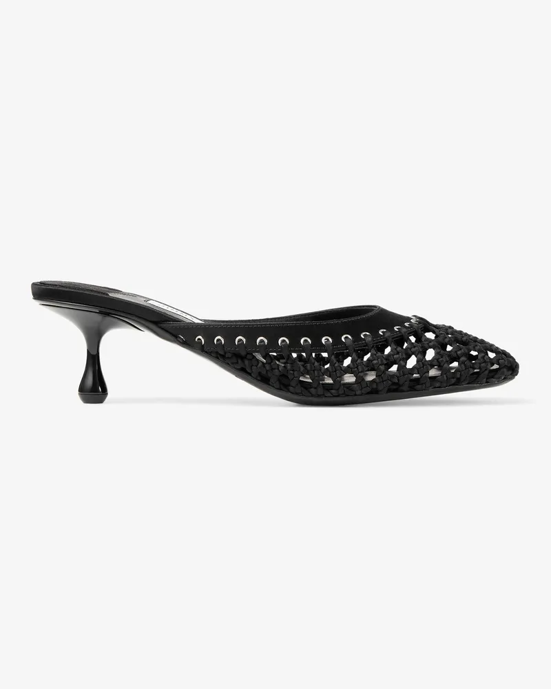Jimmy Choo Pixie Mule Woven 50 Schwarz