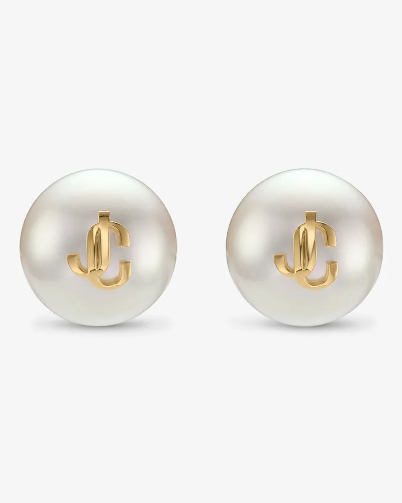 Jimmy Choo Maxi Pearl Studs Gold