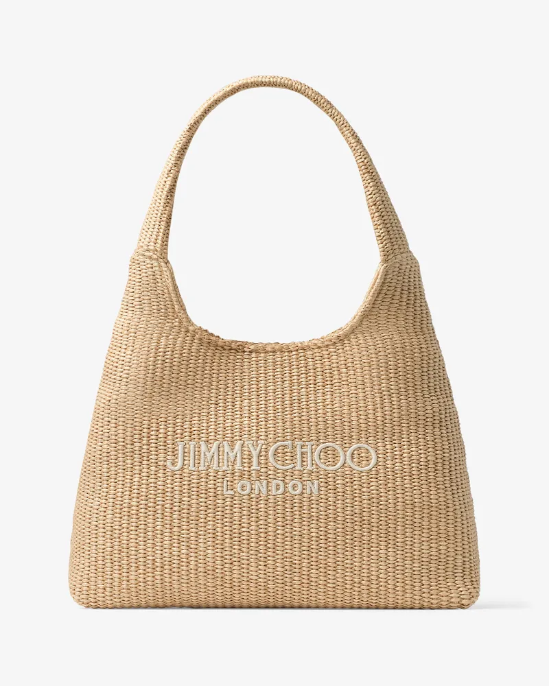 Jimmy Choo Beach Diamond Hobo Medium Natur