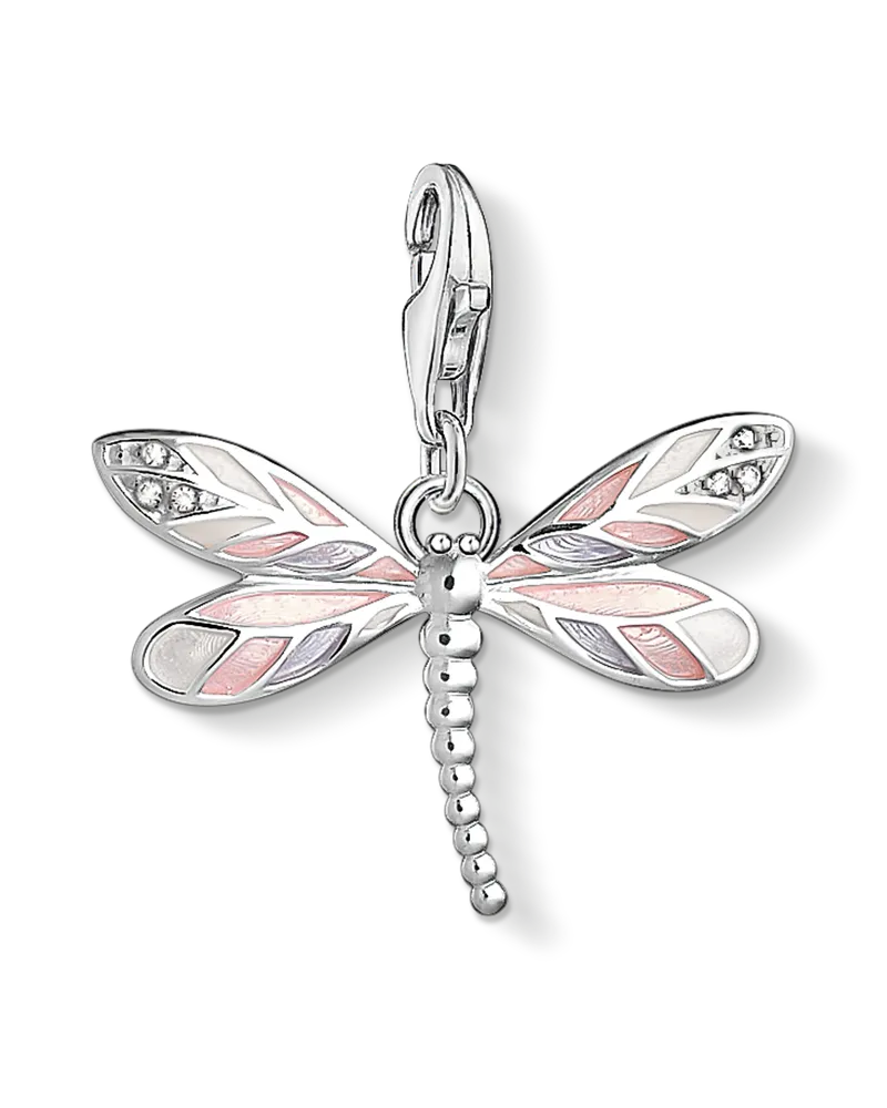 Thomas Sabo Damen Charm-Anhänger Libelle, Sterlingsilber, Charm Club Collection Beige