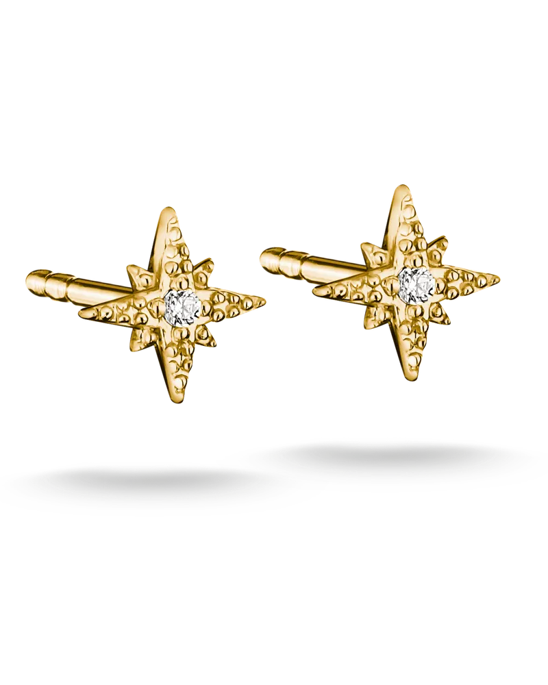 Thomas Sabo Ohrstecker Stern mit weißem Zirkonia weiß H2370-M01-14 Gelbgoldfarben
