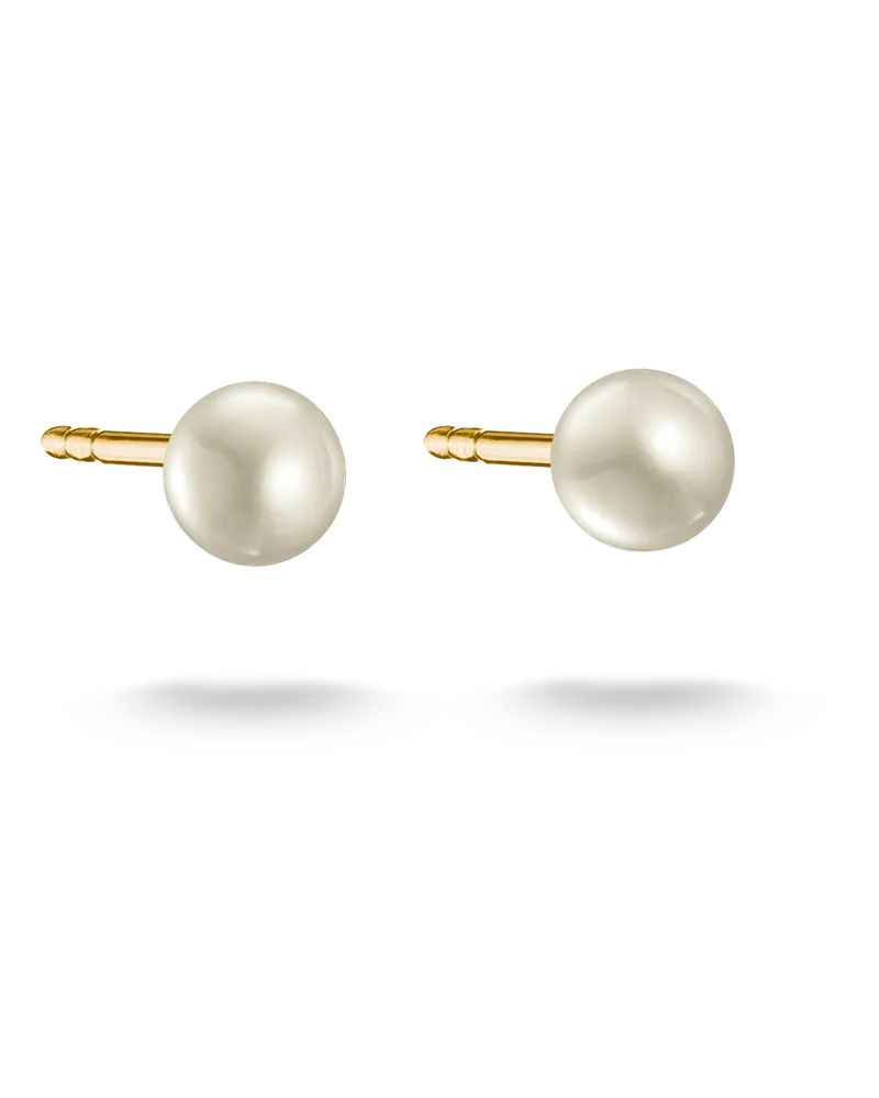 Thomas Sabo Ohrstecker Perle weiß H2373-M01-14 Gelbgoldfarben